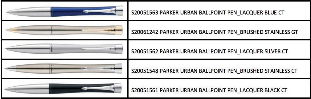 parker-urban-pen-colours