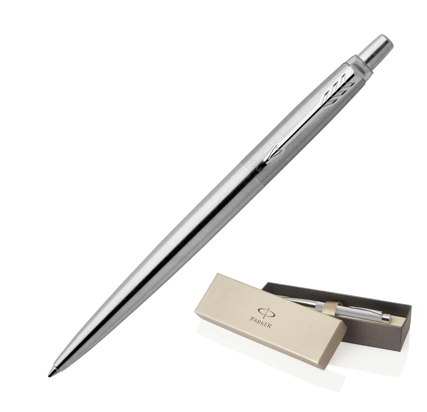 Parker Jotter Metal Ballpoint 14 1953344 Parker Jotter Metal Ballpoint Brushed Stainless CT 1