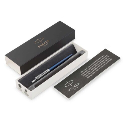 1953347 Parker Jotter Metal Ballpoint Royal Blue CT box