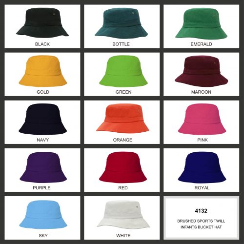4132 Infants Bucket hat colours scaled