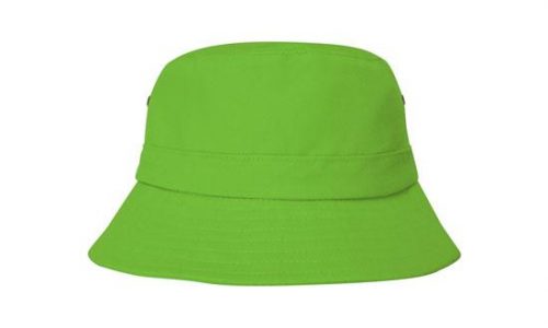 4132 Brushed Sports Twill Infants Bucket Hat Bright Green