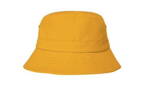4132 Brushed Sports Twill Infants Bucket Hat Gold