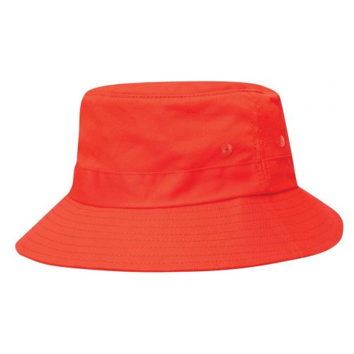 4363 Kids Twill Bucket Hat wToggle red