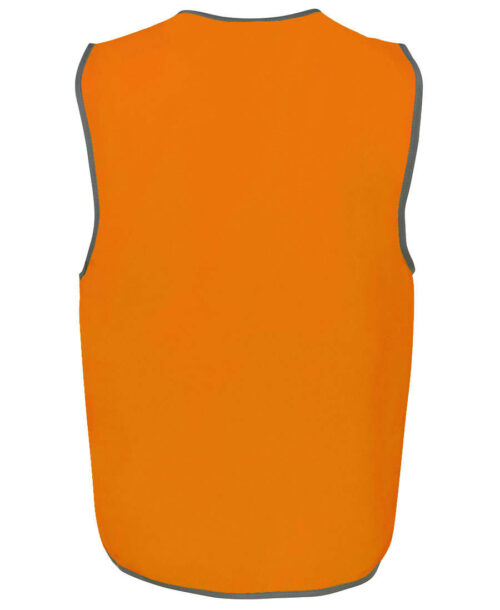 6HVSV Hi Vis Safety Vest orange back