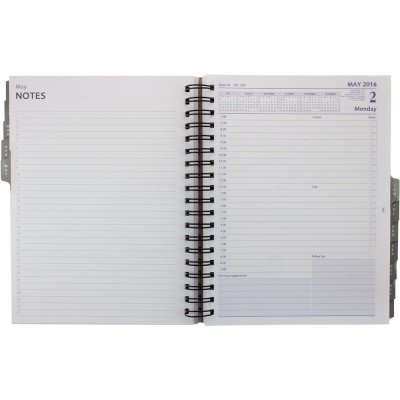 798 3725 Quarto Management Twinlux Day to a Page Refillable Wiro Diary Inside