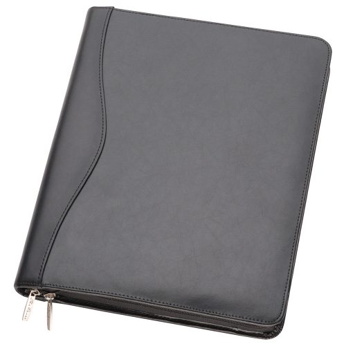 A4 Leather Zippered Compendium 884BK 1
