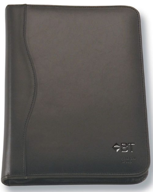 A4 Leather Zippered Compendium 884BK 3
