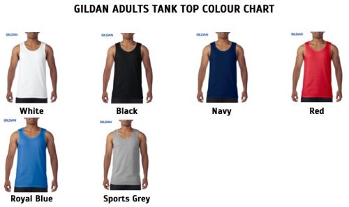 Gildan Adults Tank Top Colour Chart