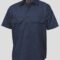 K04060 KingGee Closed Front Drill SS Shirt Navy