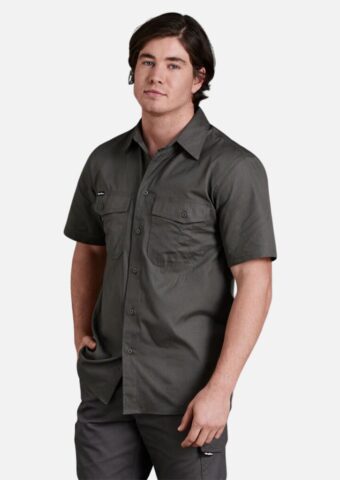 K14825; KingGee Workcool 2 Lightweight Ripstop S:S Work Shirt green