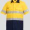 K54885 KingGee Workcool 2 Reflective Spliced LS Shirt Yellow Navy