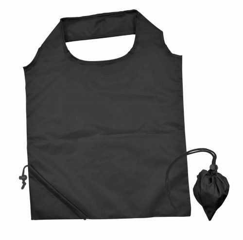 LL518 Sprint Folding Polyester Shopping Bag Black