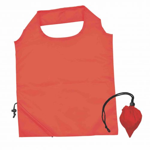 LL518 Sprint Folding Polyester Shopping Bag Red