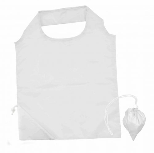 LL518 Sprint Folding Polyester Shopping Bag White