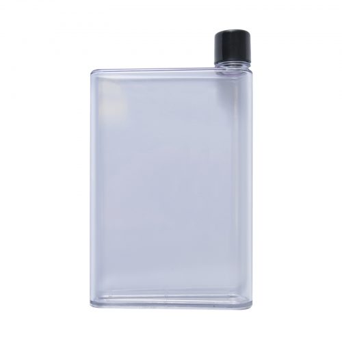 LL6968 Transparent Flat Drink Bottle 500ml Clear