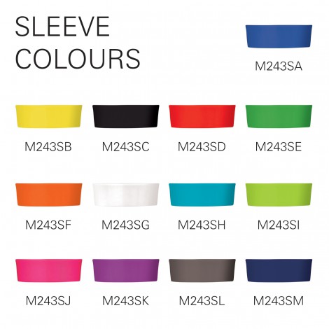 M254 Cup 2 Go 356ml Flip Top Cup band colours