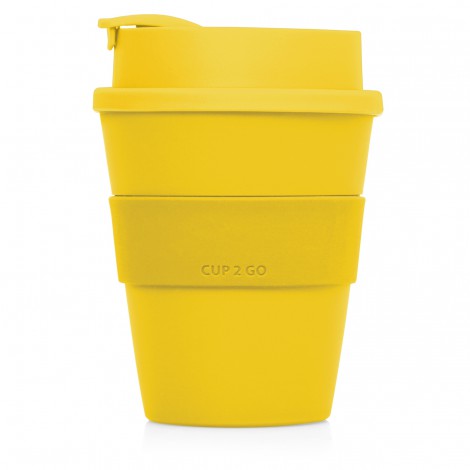M254 Cup 2 Go 356ml Flip Top Cup yellow