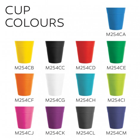 M254 Cup 2 Go 356ml Flip Top Cup  cup colours