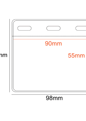 NCH004A Business Size 90x55mm PVC Pocket Holder 3 Slots