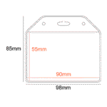 Business Size 90x55mm PVC Pocket Holder Single Slot