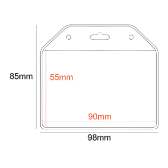 NCH004 Business Size 90x55mm PVC Pocket Holder Single Slot