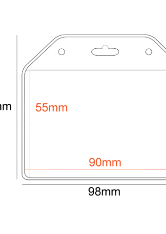 NCH004 Business Size 90x55mm PVC Pocket Holder Single Slot