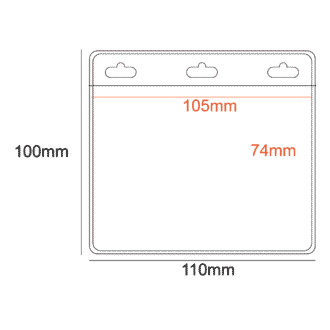 NCH007A PVC Pocket Holder 105x74mm 3 Slots