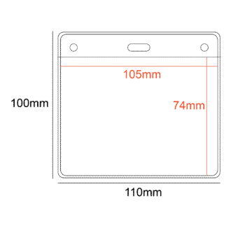 NCH007 PVC Pocket Holder 105x74mm 1 Slot