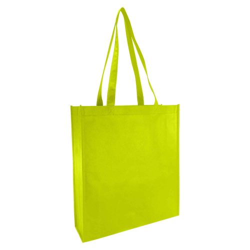 NWB004 Non Woven Bag with Large Gusset lime green