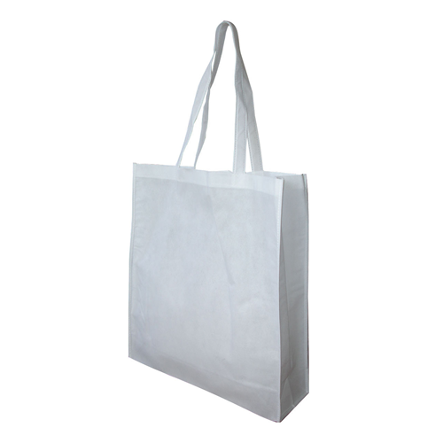 NWB009 Non Woven Bag with Extra Large Gusset White