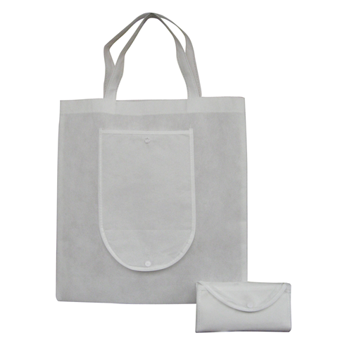 NWB011 Non Woven Foldable Shopping Bag White