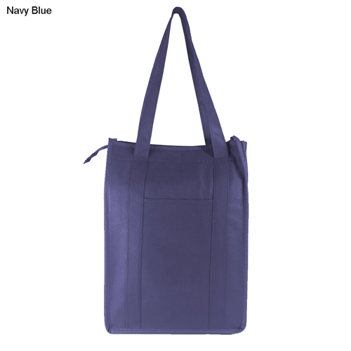 NWB015 Non Woven Cooler Bag with Top Zip Closure Navy