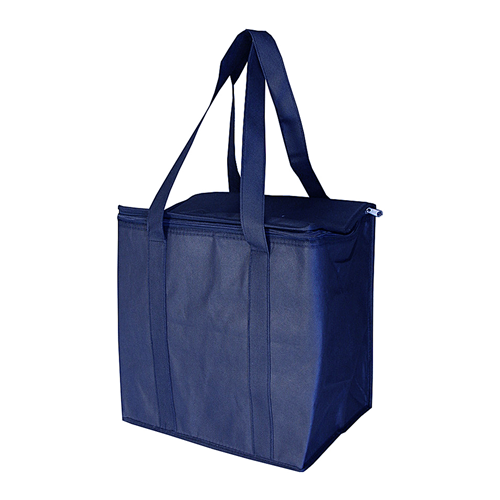 NWB016 Non Woven Cooler Bag with Zippled Lid Navy