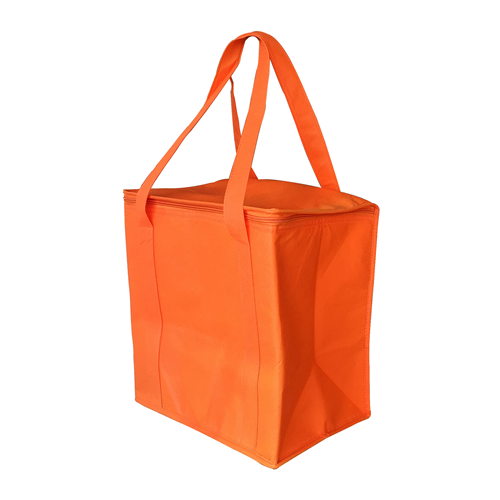 NWB016 Non Woven Cooler Bag with Zippled Lid Orange