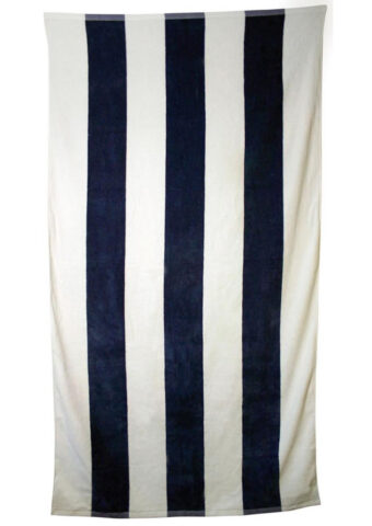 Striped Beach Towel navy white