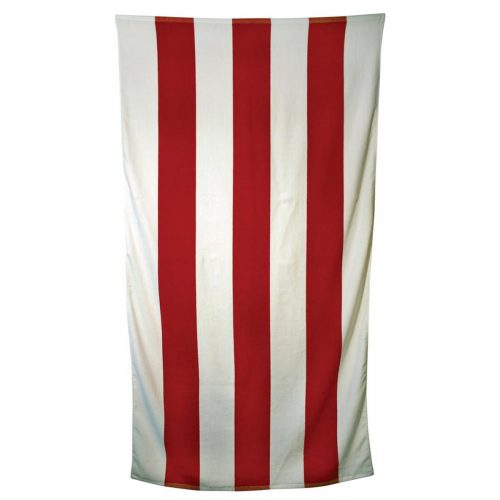 Striped Beach Towel red white