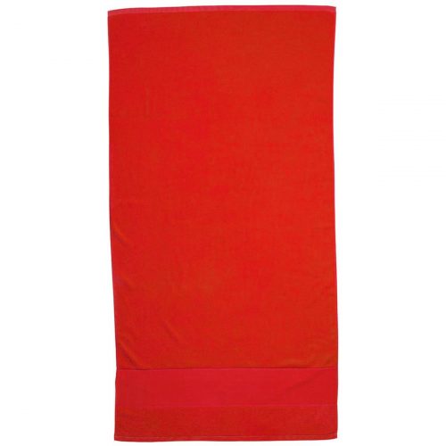 Terry Velour Towel Red