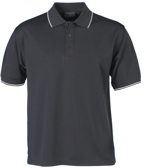 The Lightweight Cool Dry Polo Black White