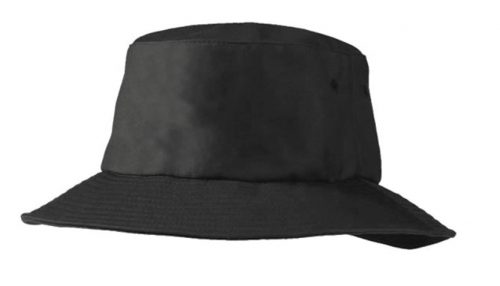 p 1124 Poly Viscoe Bucket Hat BLACK