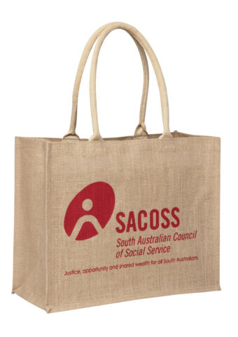 p 1839 Supermarket Laminated Jute Bag Logo