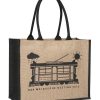 p 1842 Supermarket Contrast Jute Bag Logo