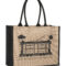 p 1842 Supermarket Contrast Jute Bag Logo