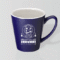 p 2884 Latte Mug MAtt Cobalt White Print