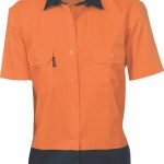 DNC Ladies Hi-Vis 2 Tone Cool-Breeze Cotton S/S Shirt