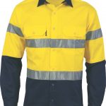 DNC Hi-Vis Cool-Breeze Cotton L/S Shirt with CSR R/Tape