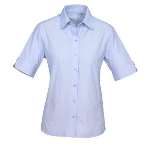 p 640 S29521 Blue Ambassador Ladies Short Sleeve Shirt