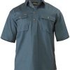 Bisley S/S Closed Front Cotton Drill Workshirt