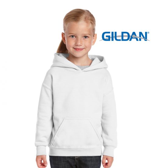 p 945 Gildan 18500B Heavy Blend Youth Hoodie White