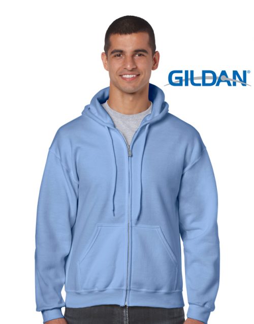 p 953 Gildan 18600 Heavy Blend Full Zip Adult Hoodie carolina blue