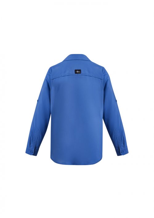 ZW460 Syzmik Mens Outdoor LS Shirt Blue Back